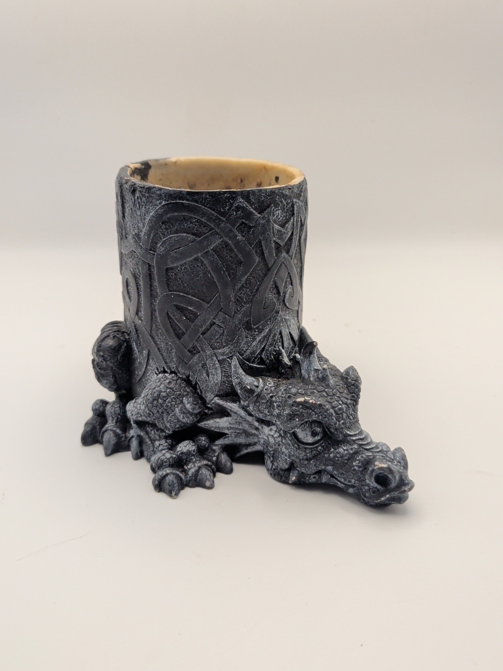 4.5 Inch Celtic Dragon Statue Figurine Desk Top Utility Holder(H)